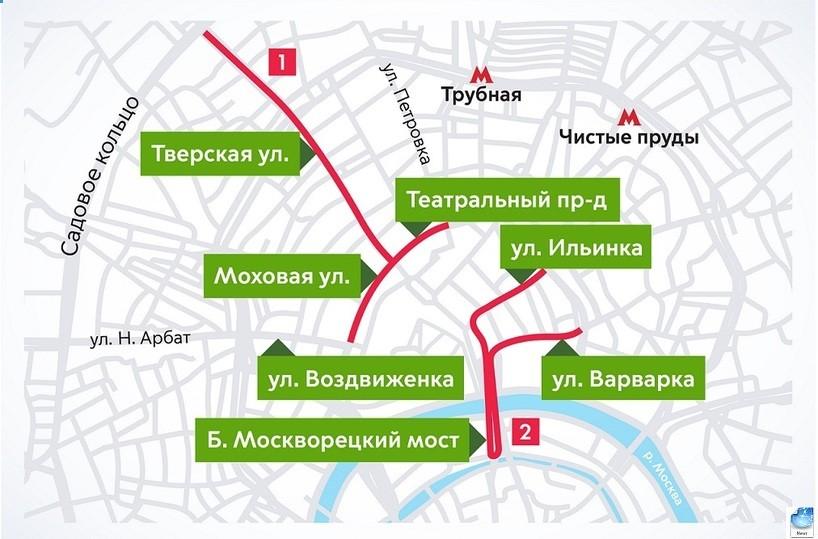 Перекрытие движения 1 по 9 мая 2019 в Москве. Какие улицы будут закрыты во время праздников и репетиций. Ограничение движения